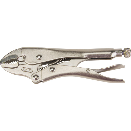 Locking Pliers with Wire Cutter, 7" Length, Curved Jaw Auto-Cam