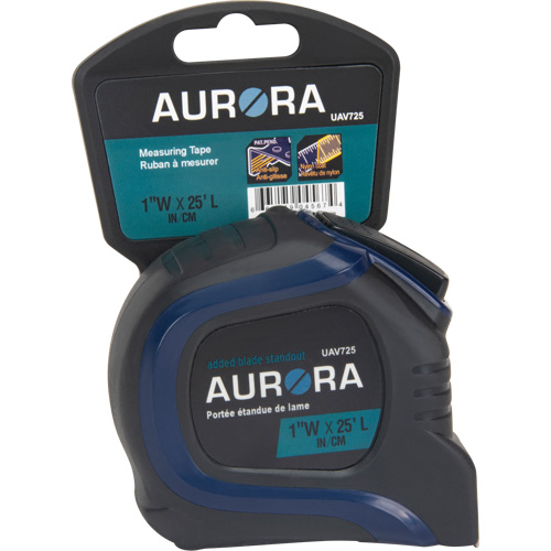 Ruban &agrave; mesurer, 1" x 25', Marques de goujon Imp&eacute;rial/Imp&eacute;rial & m&eacute;trique Auto-Cam