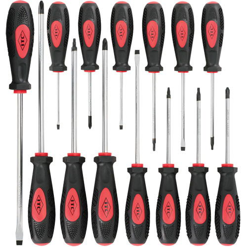 IESD-14S Ergonomic Screwdriver Set, 14 Pcs., Magnetic Auto-Cam