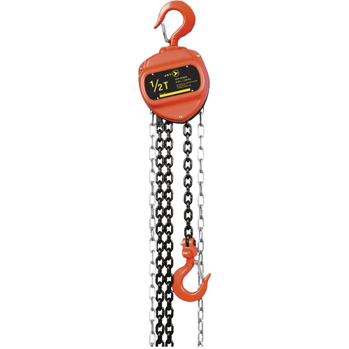 VCH Series Chain Hoist, 20' Lift, 1100 lbs. (0.5 tons) Capacity, Heat-Treated Alloy Steel Chain Auto-Cam