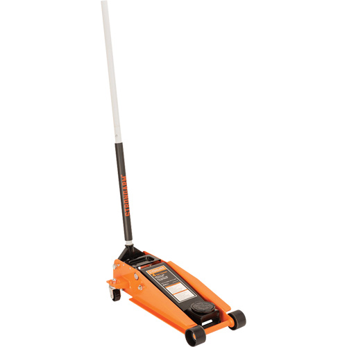 964D 2XP Floor Jack, 4 Ton(s) Capacity, 4-1/3" Lowered, 20-1/2" Raised, Manual Hydraulic Auto-Cam