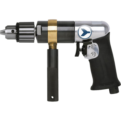 AD12VSRK Variable Speed Air Drill, 6 CFM, 1/4" NPT, 82 dBA, 1/2" Chuck, Keyed Auto-Cam