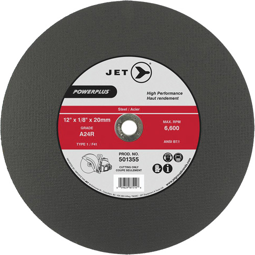 A24R PowerPlus Cut-Off Wheel, 14" x 1/8", 20 mm Arbor, Type 1, 5500 RPM Auto-Cam