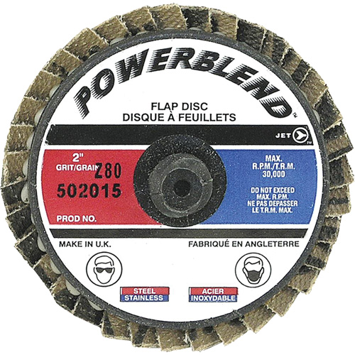 PowerBlend Roll-On Flap Disc, 2" x Type R, Z80 Grit Auto-Cam