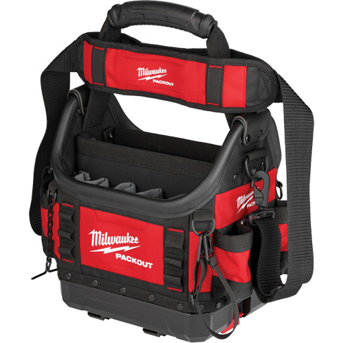 PackOut 10" Structured Tote, Ballistic Polyester, 35 Pockets, Red Auto-Cam