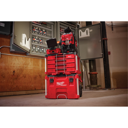 PackOut 4-Drawer Tool Box, 16-3/10" x 22-1/5" x 14-3/10", Red Auto-Cam