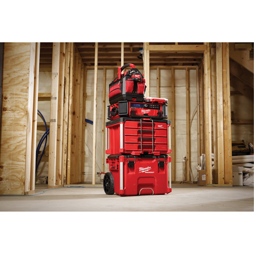 PackOut 4-Drawer Tool Box, 16-3/10" x 22-1/5" x 14-3/10", Red Auto-Cam