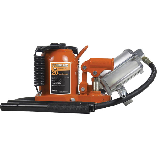 Air Assist Bottle Jacks, 20 Ton(s), Air Hydraulic Auto-Cam