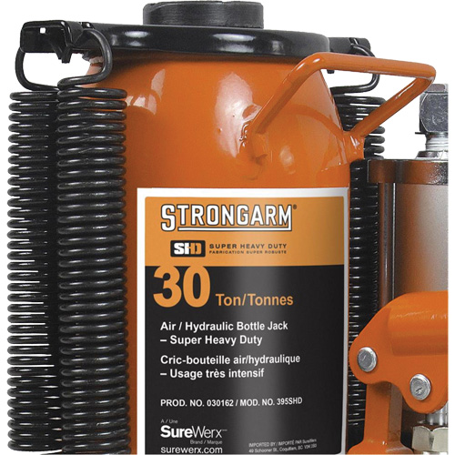 Air Assist Bottle Jacks, 30 Ton(s), Air Hydraulic Auto-Cam