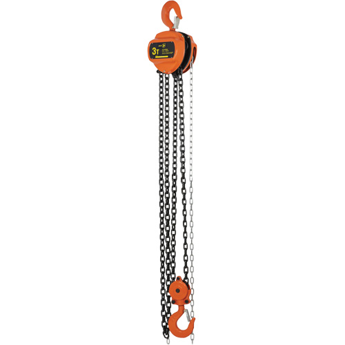 VHC Series Chain Hoists, 10' Lift, 6600 lbs. (3 tons) Capacity, Alloy Steel Chain Auto-Cam