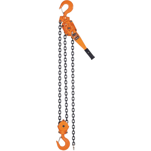 KLP-600L-5 KLP Series Lever Chain Hoists, 5' Lift, 12000 lbs. (6 tons) Capacity, Steel Chain Auto-Cam