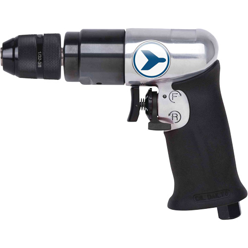 AD38VSR Perceuse pneumatique &agrave; vitesse variable, 6 pi³/min, 1/4" NPT, 3/8" mandrin, Sans cl&eacute; Auto-Cam
