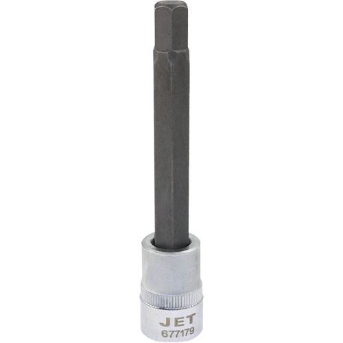 Extra-Long Bit Sockets, Hex, 9 mm x 4" L, 3/8" Drive Auto-Cam
