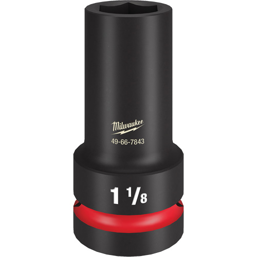Shockwave Impact Duty Thin Wall Extra Socket, Impact, 1-1/8", 1" Drive, 6 Points, Deep Auto-Cam