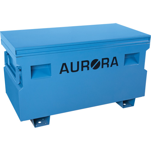 Jobsite Tool Box, 48" x 24" x 27-3/5", Steel, Blue Auto-Cam
