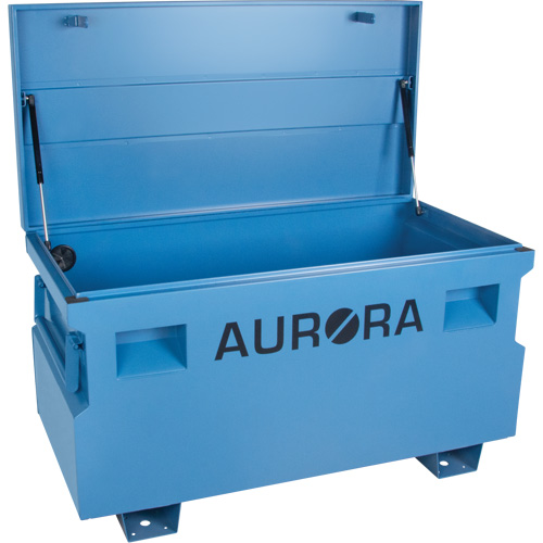 Jobsite Tool Box, 48" x 24" x 27-3/5", Steel, Blue Auto-Cam