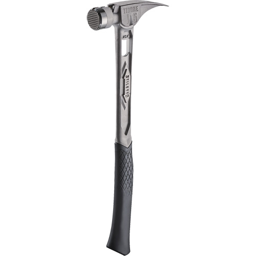 Marteau de charpente en titane meul&eacute; TIBONE, 15 oz, Prise en Acier plein, 17-17/50" lo Auto-Cam