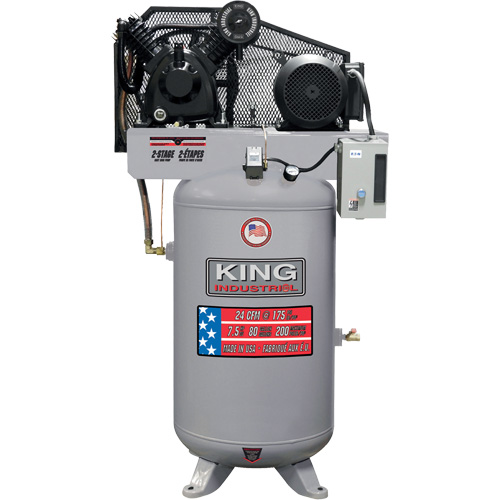 2-Stage Air Compressor, 80 Gal. (96 US Gal) Auto-Cam