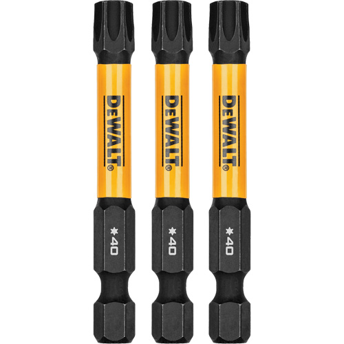 3-Piece FLEXTORQ&reg; Impact Screwdriving Bits, Torx, T-40, 1/4" Drive Auto-Cam