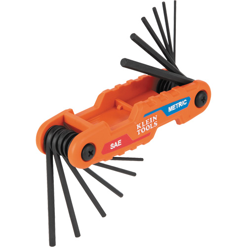 Jeu de cl&eacute;s hexagonales pliant et compact, 12 mcx, M&eacute;trique & imp&eacute;rial Auto-Cam