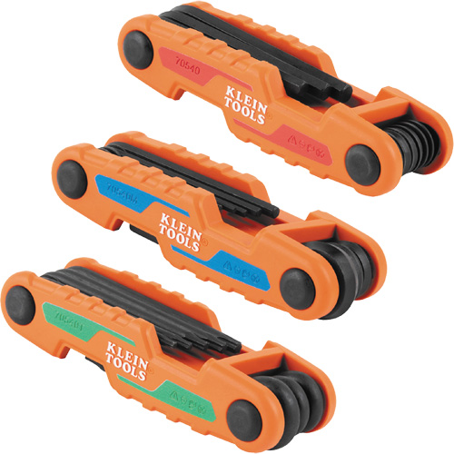 Compact Folding Hex Key Set, 25 Pcs., Metric & Imperial/Torx&reg; Auto-Cam