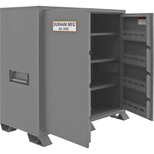Jobsite Storage Cabinet, Steel, 59 Cubic Feet, Grey Auto-Cam