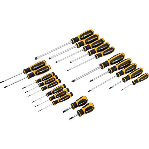 Phillips&reg;, Slotted, Torx&reg; Dual Material Screwdriver Set, 20 Pcs. Auto-Cam
