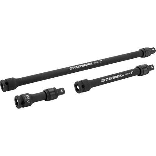 3-Piece Impact Locking Extension Set, 3/8" Drive, Manganese Phosphate Finish, 3 Pcs Auto-Cam