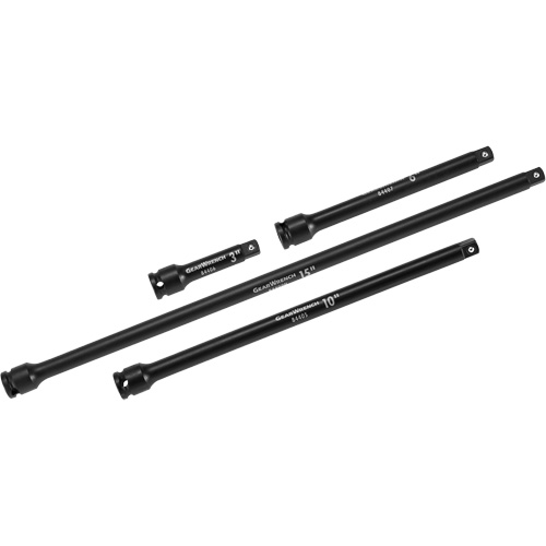 Drive Impact Extension Set, 3/8" Drive, Manganese Phosphate Finish, 4 Pcs Auto-Cam