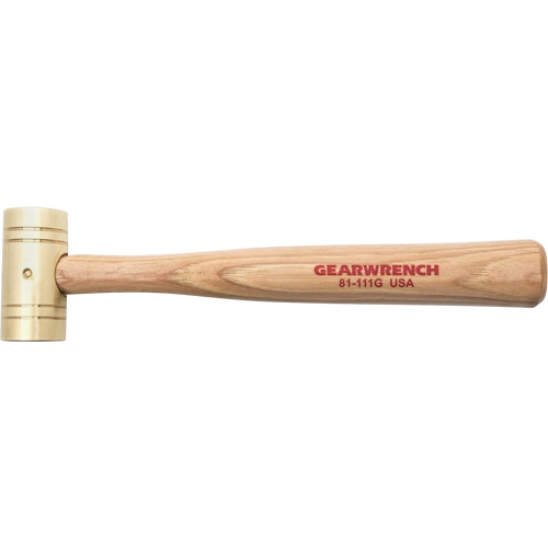 Marteau en laiton avec manche en noyer, Poids de la t&ecirc;te 1 lb, 11" lo Auto-Cam