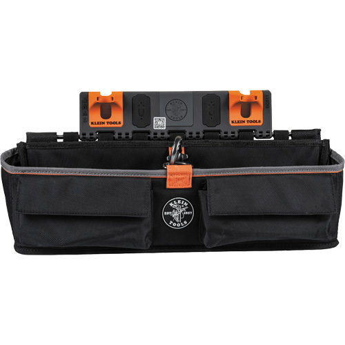 Bucket Work CentreS-Hook Large Pouch Module, Nylon, 3 Pockets, Black/Orange Auto-Cam