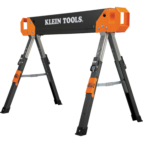 Adjustable-Leg Folding Saw Horse and Jobsite Table Auto-Cam