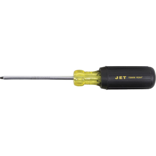 JKSR-2 Square Screwdriver, #2 Tip, Round, 4" L, Cushion Grip Handle Auto-Cam