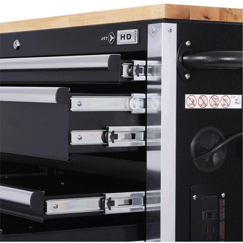 HDRC5212 HD Series Roller Cabinet, 12 Drawers, 51-1/4" W x 21" D x 40-3/10" H, Black Auto-Cam