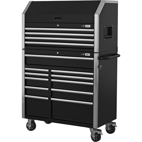 HDCC-4115 HD Series Toolbox Combo, 21-1/2" D x 44-1/5" W x 63-3/10" H, Black Auto-Cam