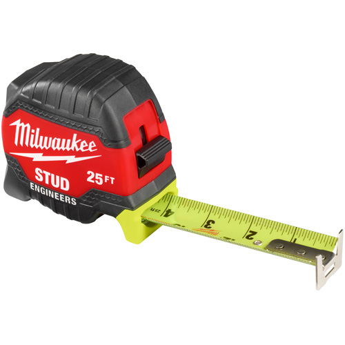 Ruban &agrave; mesurer Stud avec &eacute;chelle pour ing&eacute;nieur, 1-5/16" x 25' Auto-Cam