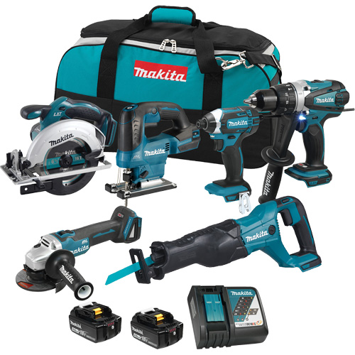 LXT 6-Tool Combo Kit, Lithium-Ion, 18 V Auto-Cam