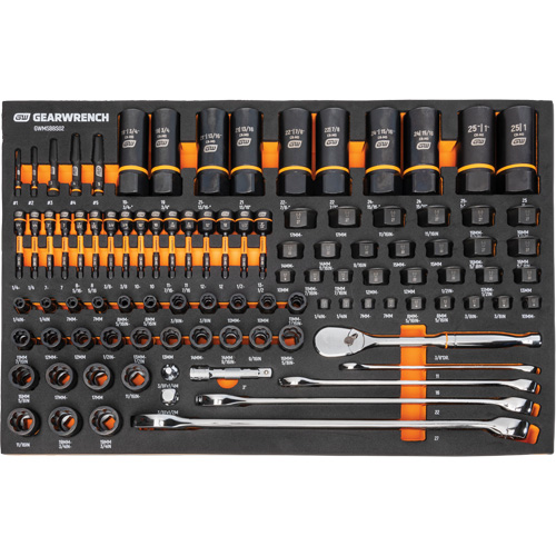 Mechanics Tool Set in Modular Foam Trays with Storage Unit, 247 Pieces Auto-Cam