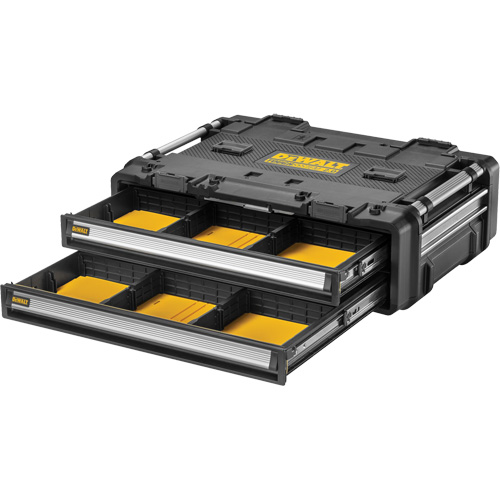 Bloc &agrave; 2 tiroirs TOUGHSYSTEM 2.0 DXL, 30" x 21-13/20" x 10", Noir/Jaune Auto-Cam