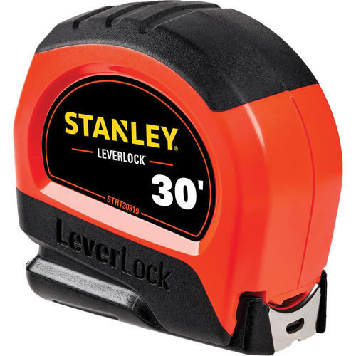 High-Visibility LEVERLOCK&reg; Tape Measure, 30', Imperial Graduations Auto-Cam