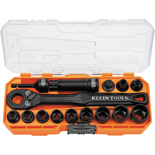 Jeu de douilles &agrave; chocs ouvertes essentielles KNECT, 28 Mcx, Chocs, Prise de 3/8" Auto-Cam