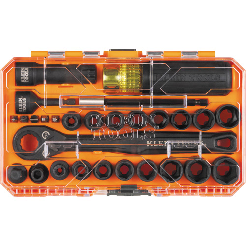 Jeu de douilles &agrave; chocs ouvertes essentielles KNECT, 28 Mcx, Chocs, Prise de 3/8" Auto-Cam