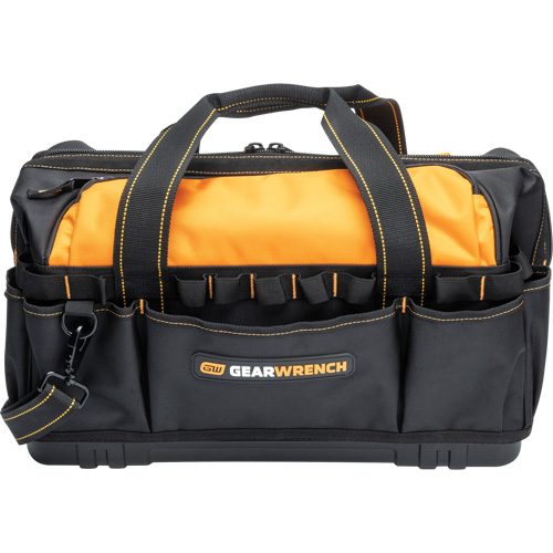 Professional 20" Tool Bag, Nylon, 33 Pockets, Black/Orange Auto-Cam