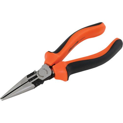 Long Nose Pliers with Comfort Handles, 6-1/2" L Auto-Cam