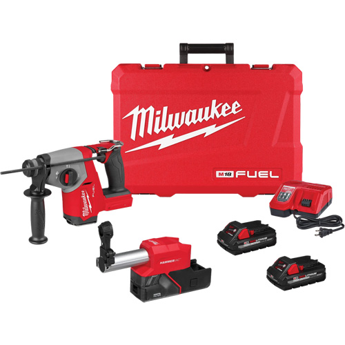 Marteau rotatif FUEL SDS Plus avec ensemble extracteur de poussi&egrave;re, 18 V, 5/8", 1400 tr/min Auto-Cam