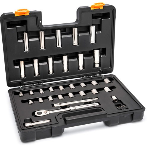 3/8” Drive 72-Tooth, 12-Point Drive Mechanics Tool Set Auto-Cam