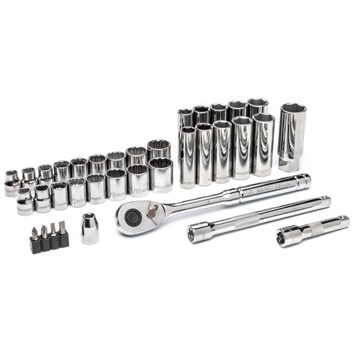 3/8” Drive 72-Tooth, 12-Point Drive Mechanics Tool Set Auto-Cam