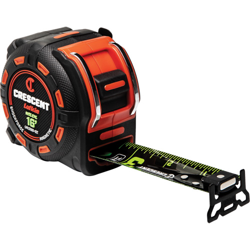 Ruban &agrave; mesurer magn&eacute;tique Shockforce NITE EYE, 1-1/4" x 16', Marques de goujon SAE Auto-Cam