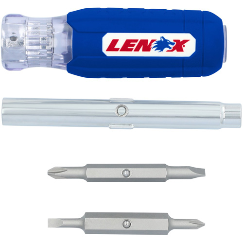6-in-1 Multi-Bit Screwdriver, Textured Handle Auto-Cam