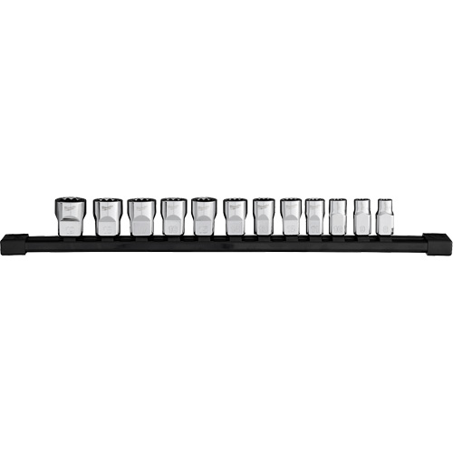 12-Point Metric Socket Set, 12 Pcs, 3/8" Drive Size Auto-Cam